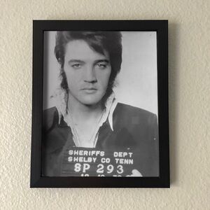 Framed Elvis Mugshot Wall Art
